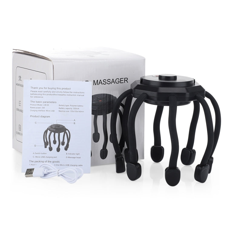 Rechargeable Octopus Scalp Massager 3 Vibration Modes Head Massager Reluova