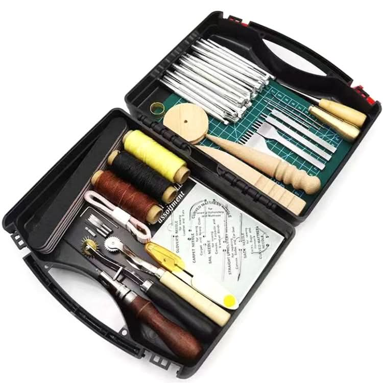 59 In 1 Handmade Leather DIY Tool Set Sewing Craft Tool Set, Style:-Reluova