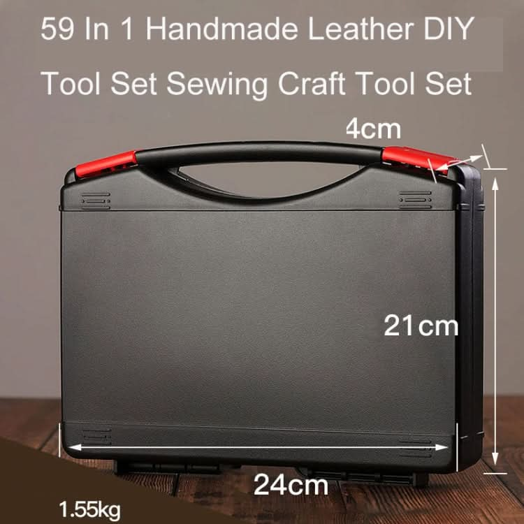 59 In 1 Handmade Leather DIY Tool Set Sewing Craft Tool Set, Style:-Reluova