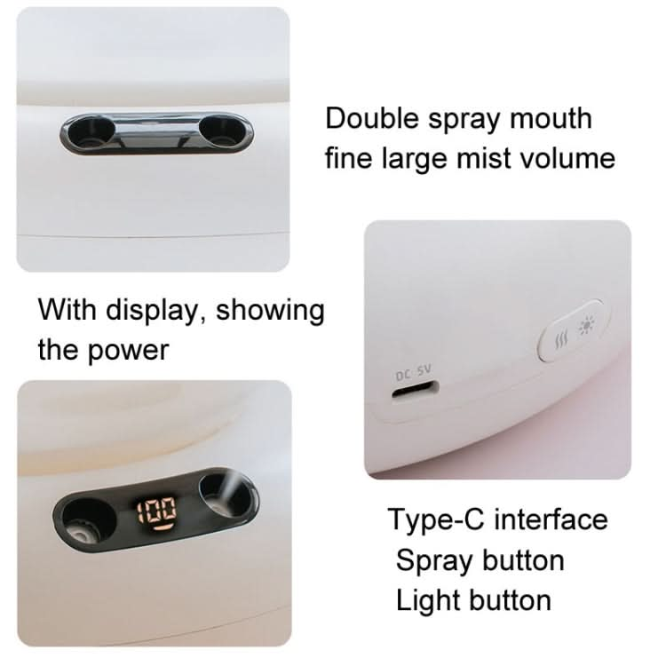 Rechargeable Moutain View Double Spray Aromatherapy Difusor Humidifier With Colorful Light Reluova