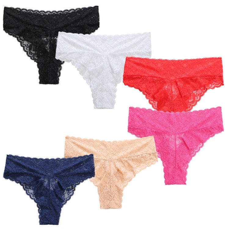 226 Female Lace Underwear Hollow Mid Waist Breathable Panties