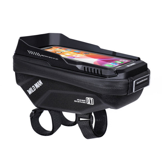 WILD MAN XT1 1L Bicycle EVA Hard Shell Phone Touch Screen Handlebar Bag Reluova