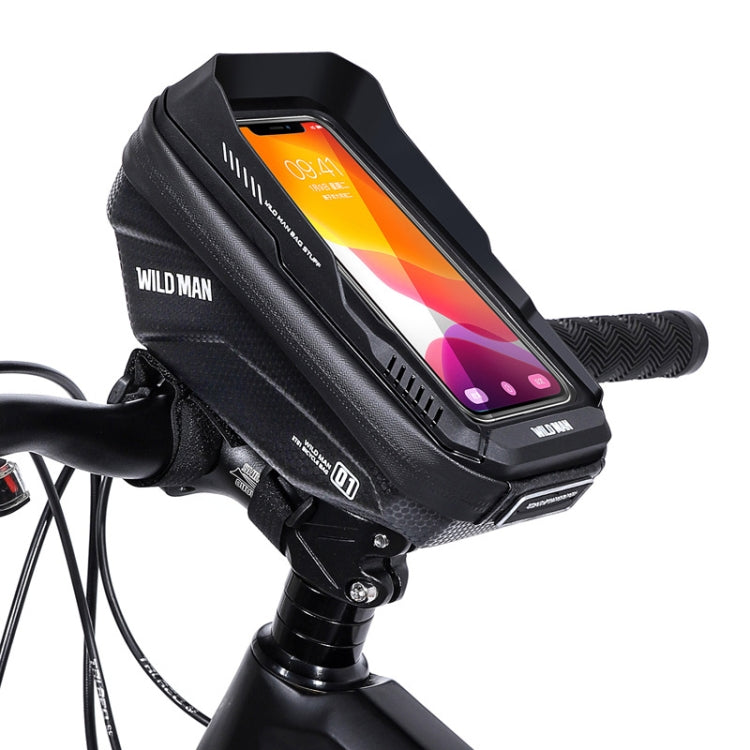 WILD MAN XT1 1L Bicycle EVA Hard Shell Phone Touch Screen Handlebar Bag Reluova