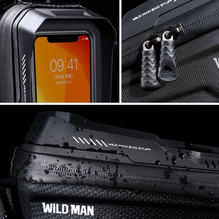 WILD MAN XT2 1L Bicycle EVA Hard Shell Waterproof Phone Touch Screen Beam Bag Reluova