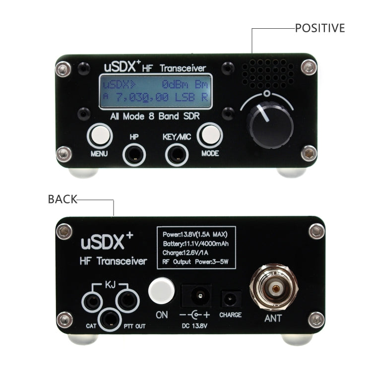 Usdr Usdx + V2 Plus 8 Band SDR Full Mode HF SSB QRP High Frequency Transceiver, Spec: