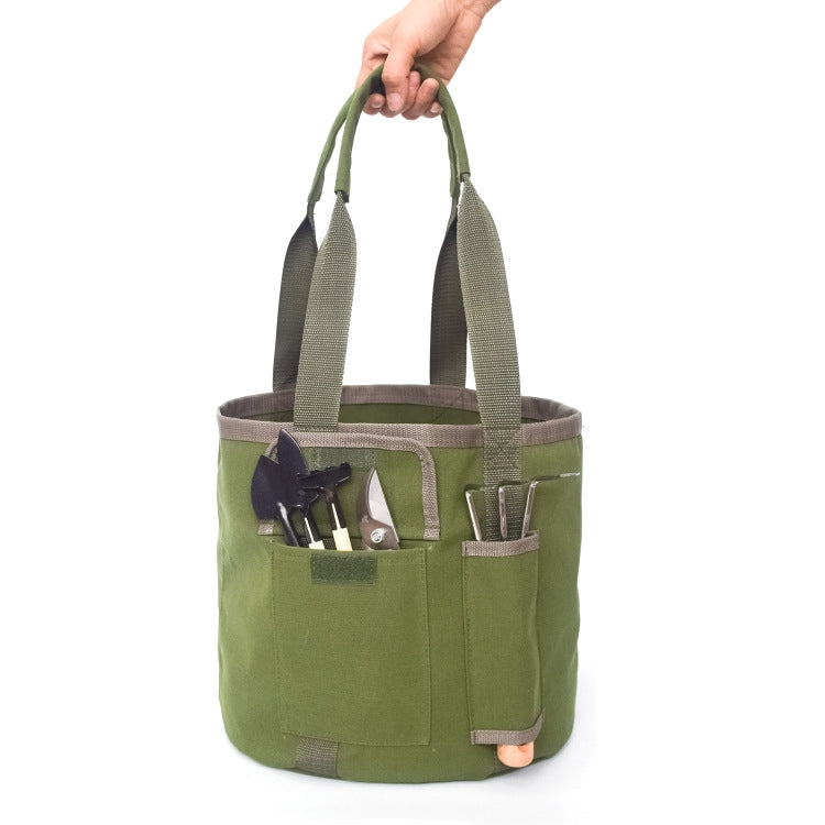 Rainproof Canvas Handbag Garden Tool Bucket Bag