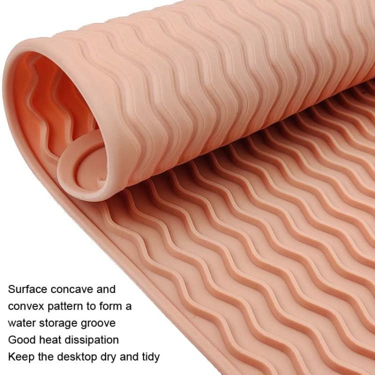 TPR Thickened Thermal Pad Wave Pattern Drain Anti-Slip Mat Reluova