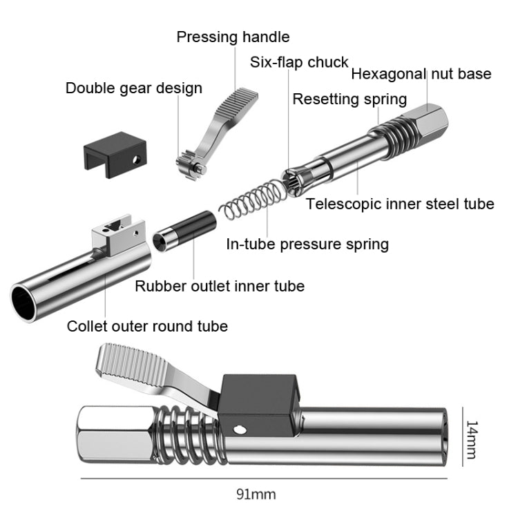 PC002 Lock Clamp Type High Pressure Grease Nozzle, Style: ÎҵÄÉ̵ê