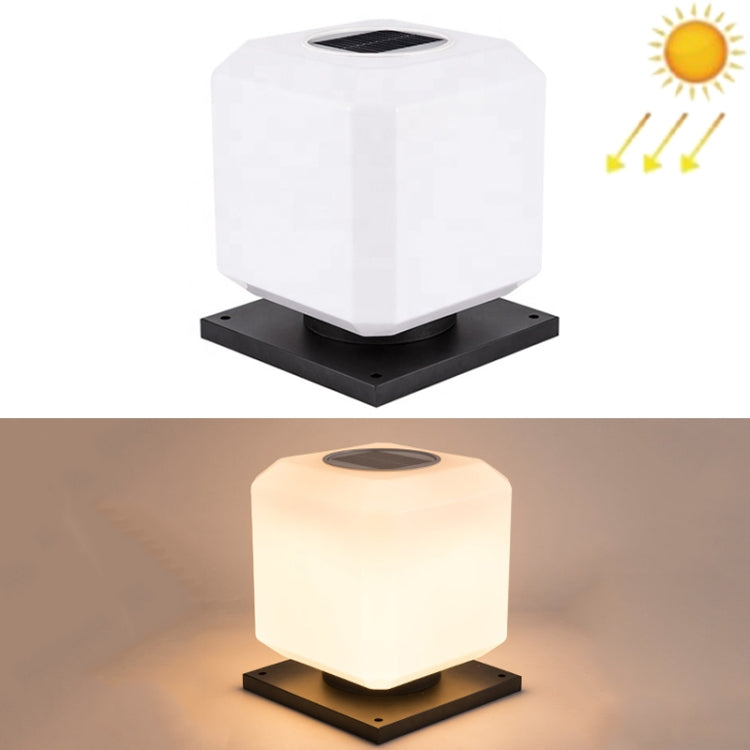 003 Solar Square Outdoor Post Light LED Waterproof Wall Lights, Size: