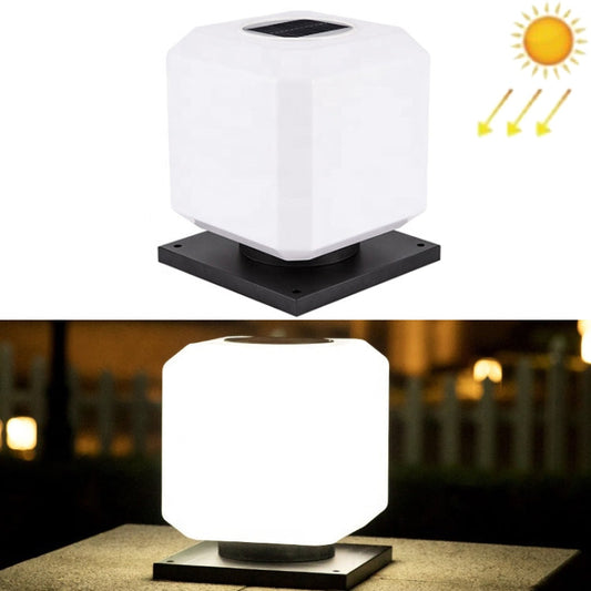 003 Solar Square Outdoor Post Light LED Waterproof Wall Lights, Size: