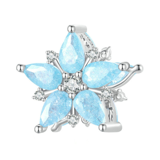 Winter Snowflake DIY Bracelet Bead Christmas 925 Silver Bead Accessories Reluova