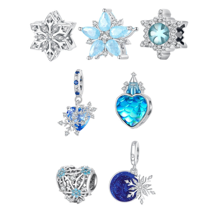 Winter Snowflake DIY Bracelet Bead Christmas 925 Silver Bead Accessories Reluova