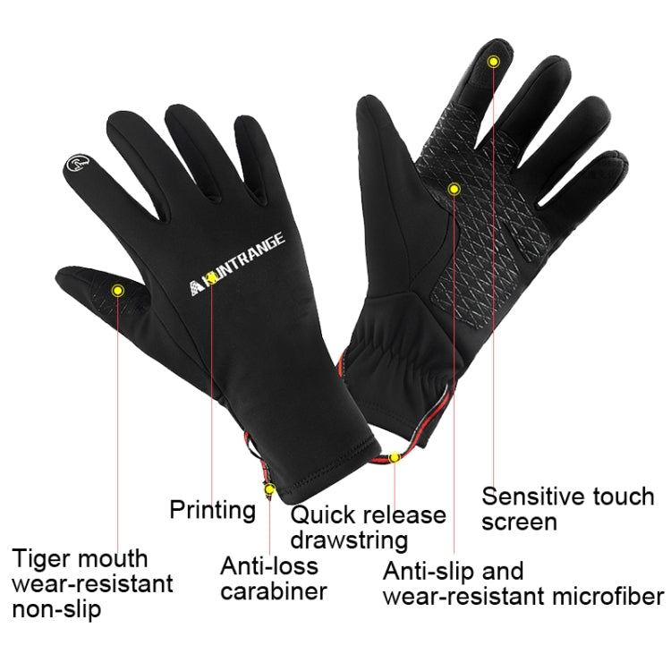 HUNTRANGE A037 Plus Velvet Sports Windproof Waterproof Touch Screen Riding Gloves Reluova