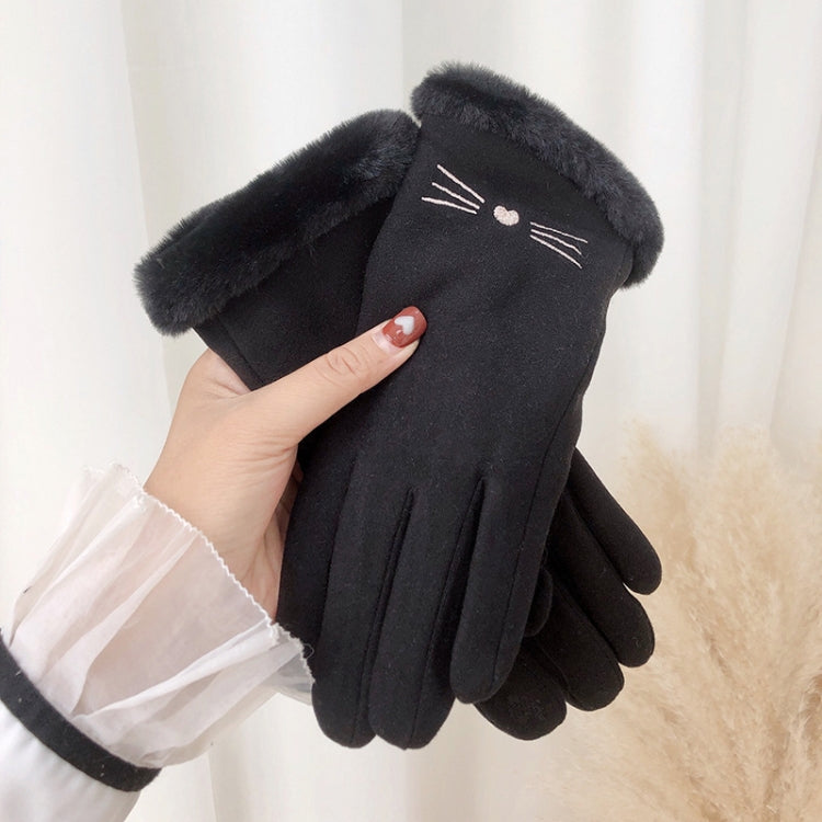 A56 Keep Warm Touch Screen Plus Velvet Thick Anti-Cold Riding Gloves Reluova