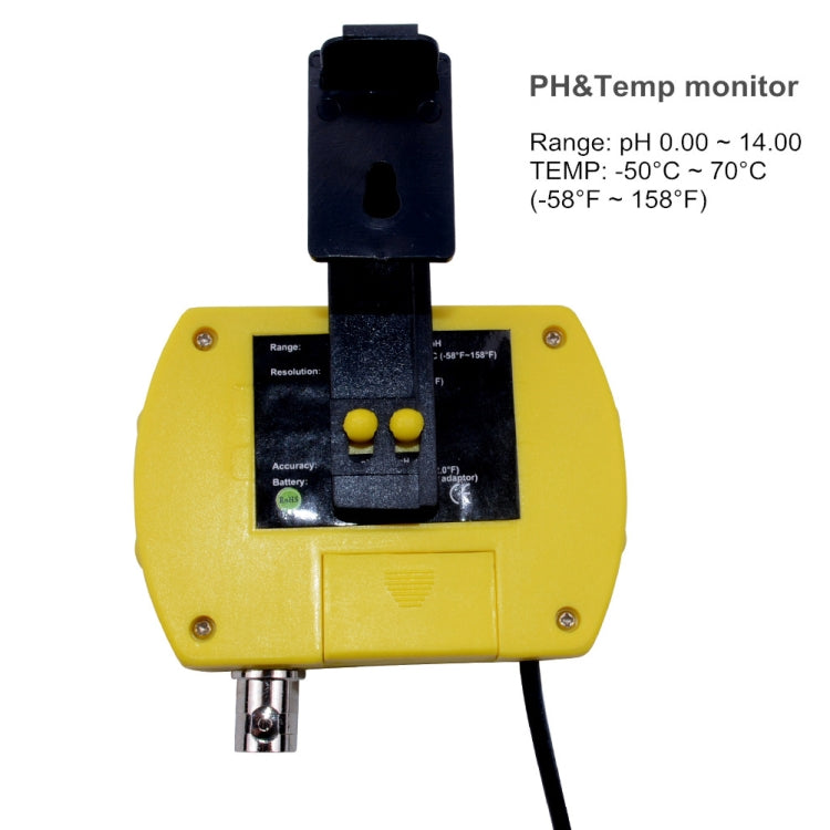 PH Tester Durable Acid Meter Swimming Pool Temperature Monitor With Backlight, Plug Type: