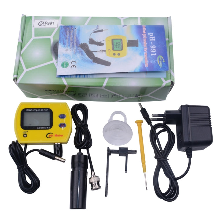 PH Tester Durable Acid Meter Swimming Pool Temperature Monitor With Backlight, Plug Type: Reluova