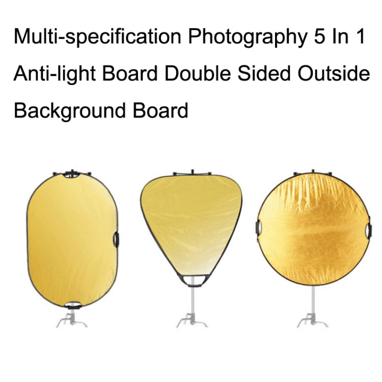 Selens  5 In 1 (Gold / Silver  / White / Black / Soft Light) Folding Reflector Board, Size: 100cm Triangle My Store