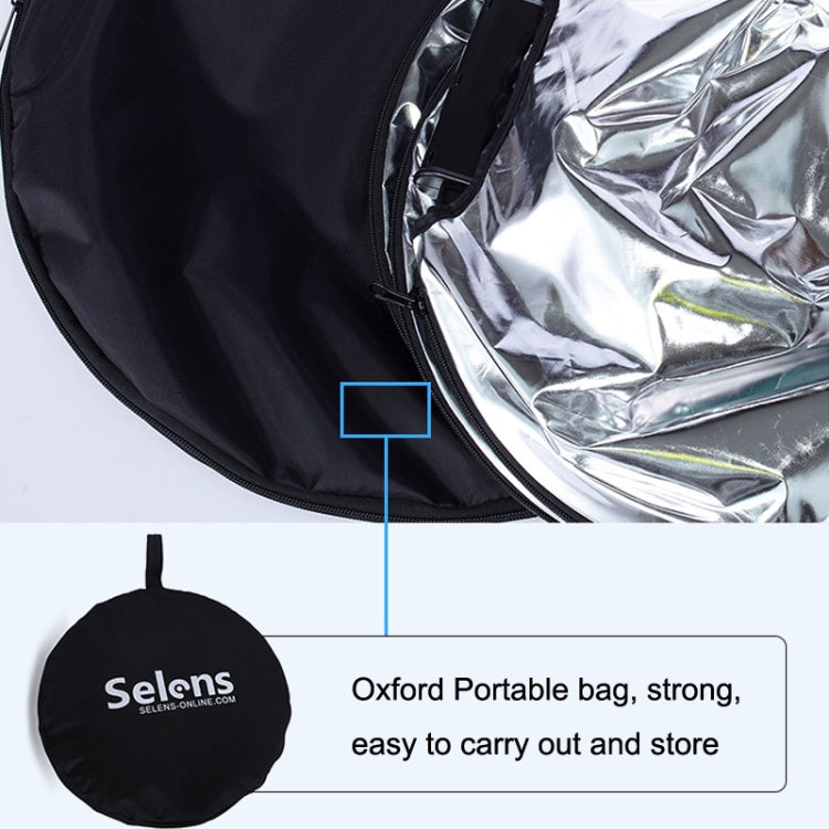 Selens  5 In 1 (Gold / Silver  / White / Black / Soft Light) Folding Reflector Board, Size: 100cm Triangle