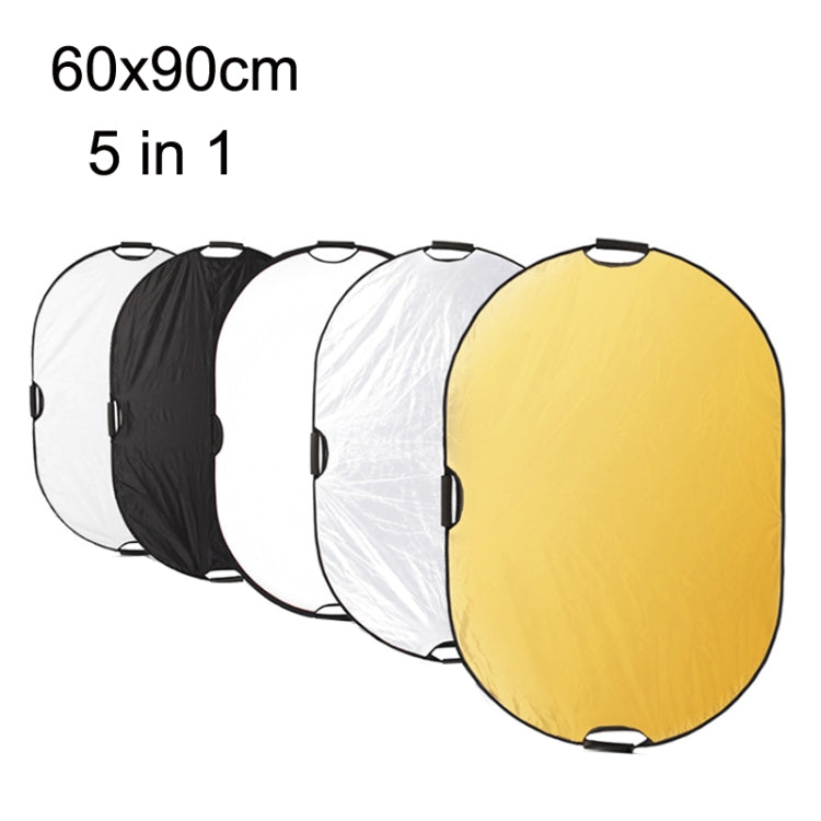 Selens  5 In 1 (Gold / Silver  / White / Black / Soft Light) Folding Reflector Board, Size: 100cm Triangle My Store