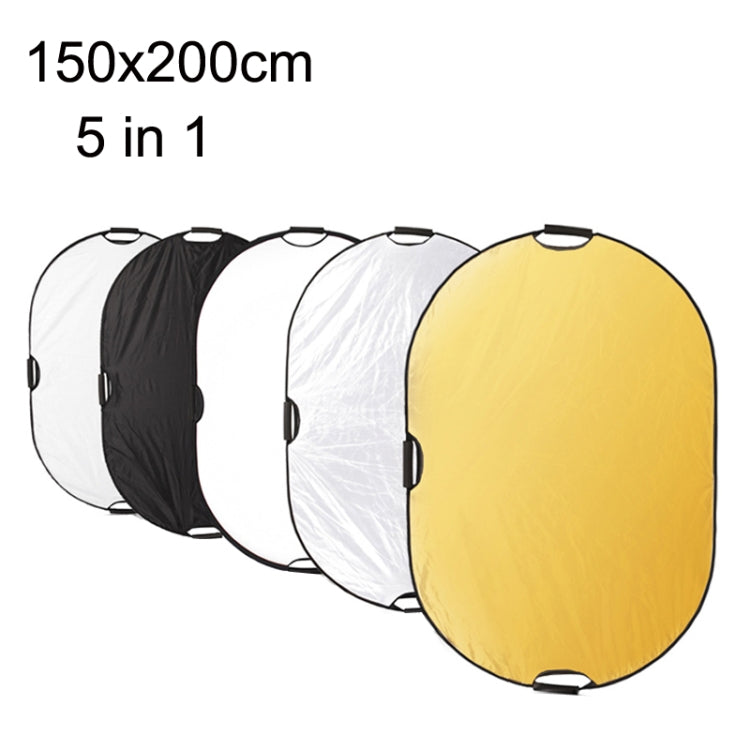 Selens  5 In 1 (Gold / Silver  / White / Black / Soft Light) Folding Reflector Board, Size: 100cm Triangle My Store