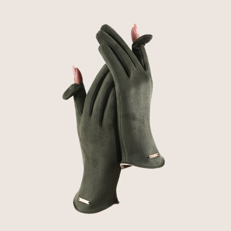 Touch Screen Plus Velvet Keep Warm Riding Gloves Reluova