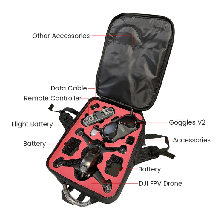 For DJI FPV Drone Shoulder Bag Waterproof Wear-resistant Oxford Fabric Storage Bag My Store