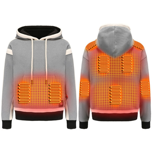 USB Smart Electric Heating Warming Thickened Hooded Sweatshirt