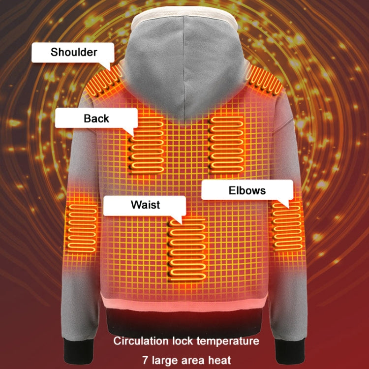 USB Smart Electric Heating Warming Thickened Hooded Sweatshirt