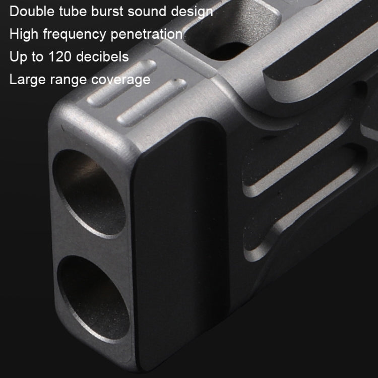 KS007A Titanium Alloy Whistle Dual Tube High Frequency Motion Survival Whistle