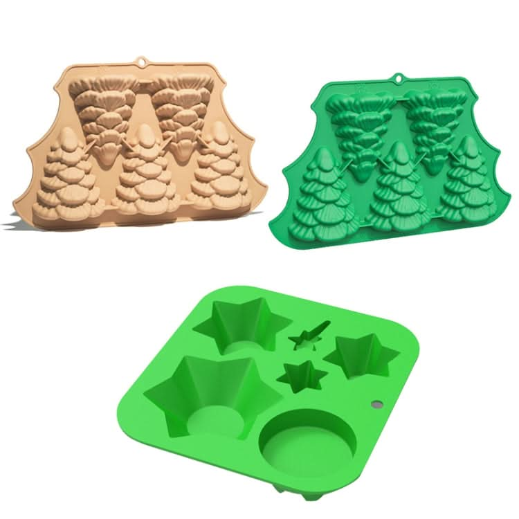 FF2569 Christmas Simulation Christmas Tree Mold Cake Mold Baking Tool, Style: Reluova