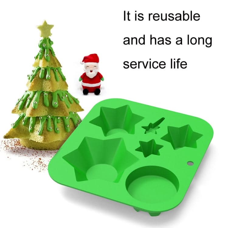 FF2569 Christmas Simulation Christmas Tree Mold Cake Mold Baking Tool, Style: Reluova