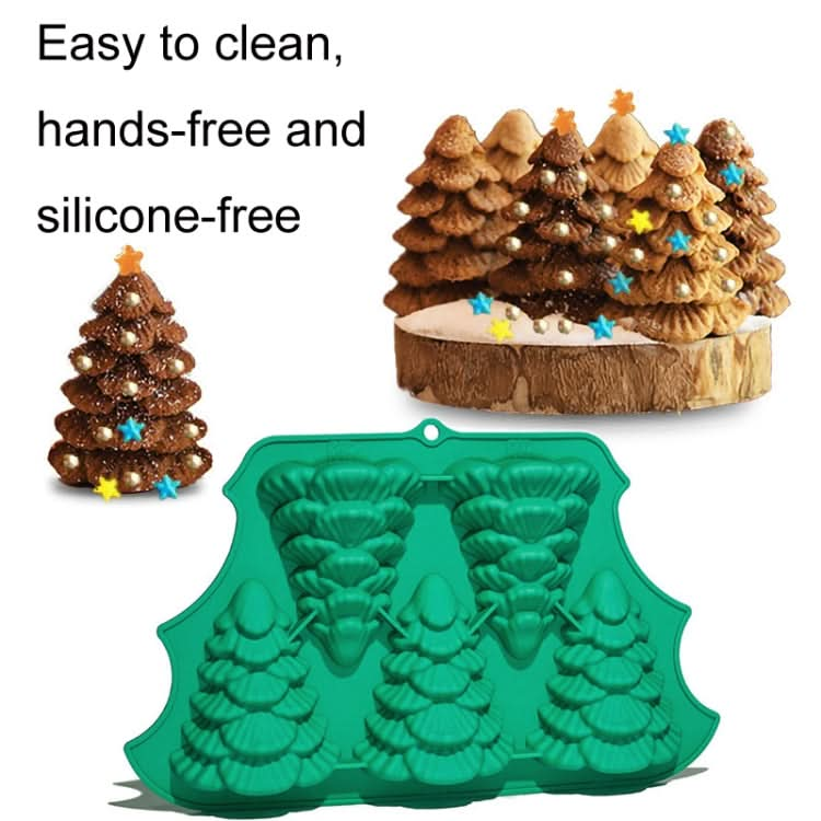 FF2569 Christmas Simulation Christmas Tree Mold Cake Mold Baking Tool, Style: Reluova