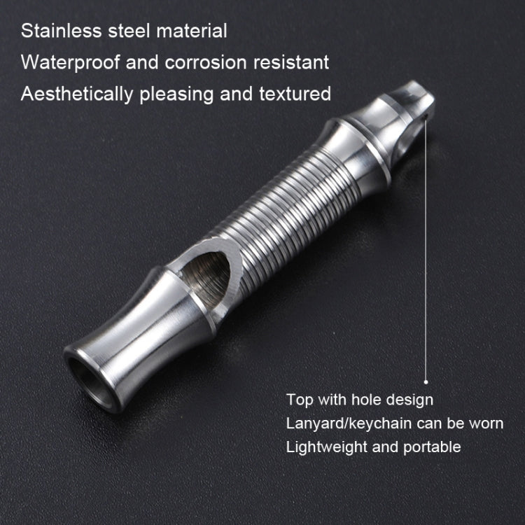 KS011 Stainless Steel Single Tube Outdoor Survivor Training High Frequency Whistle