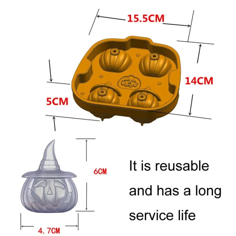 W1532 Pumpkin Ice Cream Silicone Ice Grid Mold Chocolate Whiskey Ice Cubes Ice Hockey Reluova