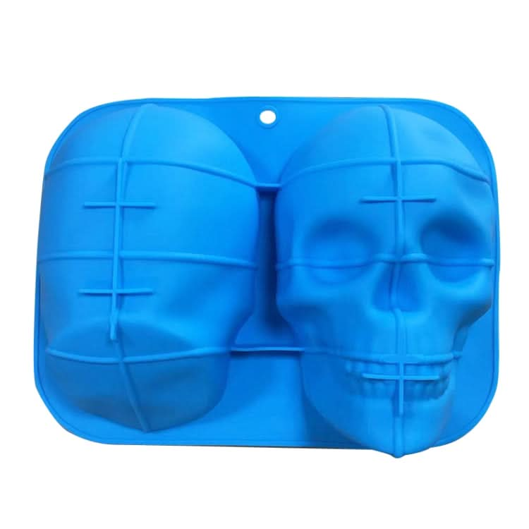 FL1225DD Silicone Barbecue Bakery Mold Skull Birthday Cake Baking Mold, Style: Reluova