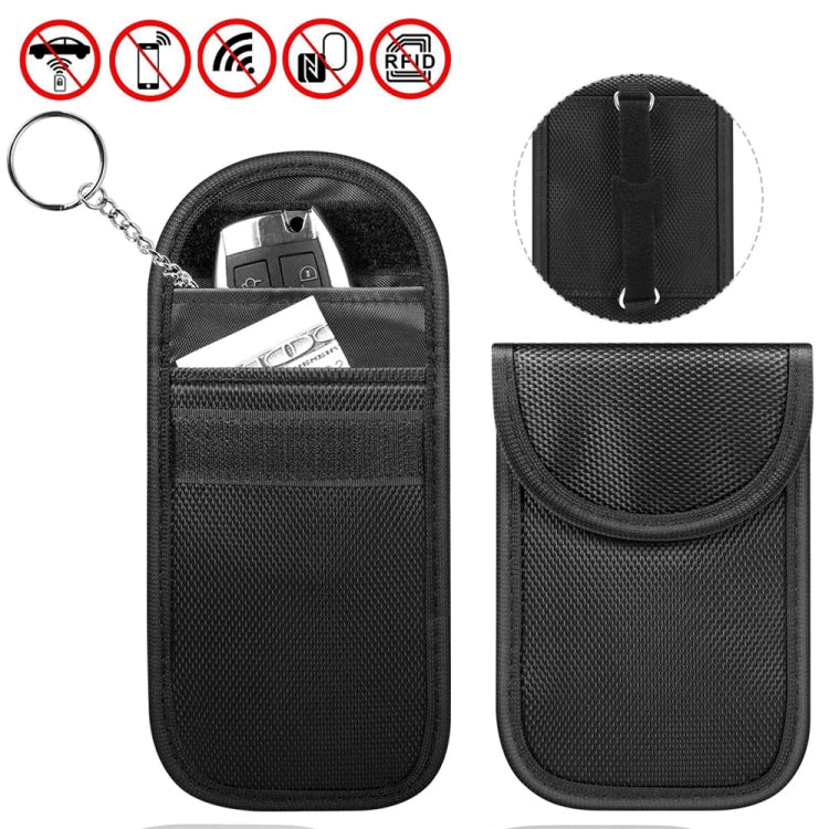 Double Buckle Car Key Signal Shielding Bag Anti-Magnetic RFID Card Case