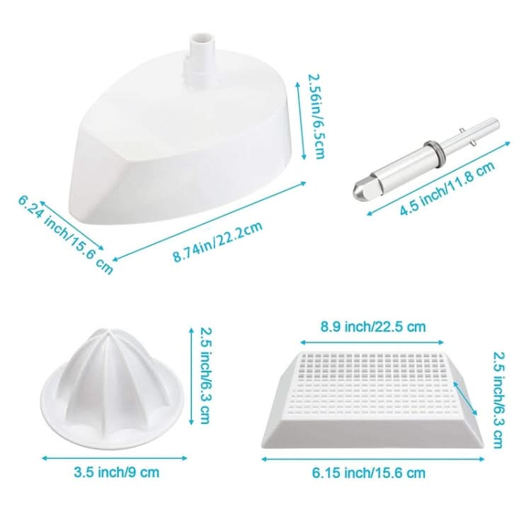 KA-007 Orange Squeezer Filter Base + Filter Basket + Juicer Reamer + Shaft