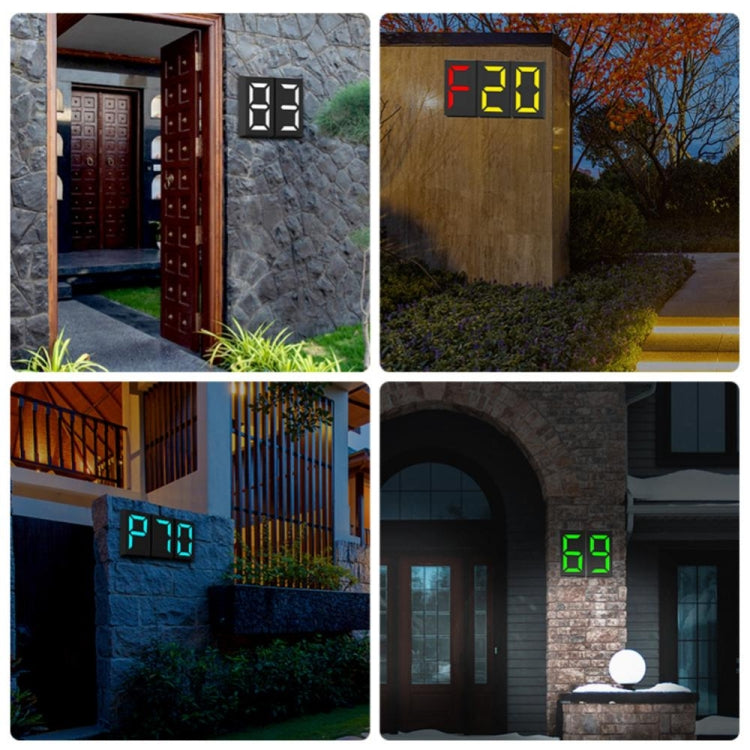 N766B  DIY Solar Number Doorplate Lamp Outdoor Waterproof Wall Lights