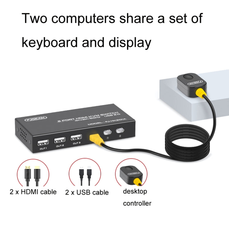 FJGEAR FJ-HK201A 60Hz HD Audio And Video HDMI To KVM Switcher My Store