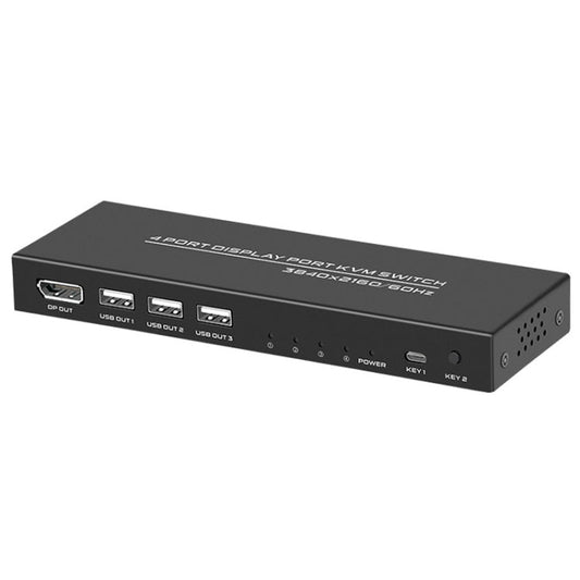 FJGEAR FJ-DK401 60HZ 4 Ports DP+USB To KVM Switcher With Desktop Controller