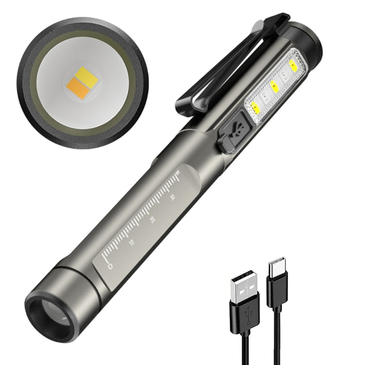 DT005 LED White + Yellow Pen Light Rechargeable Flashlight Doctor Nurse Pen Lighting My Store