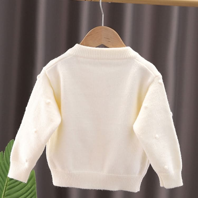 Baby Girls Flower Sweater Cardigan Winter Solid Color Knitted Sweater Reluova