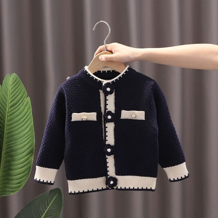 Girls Cardigan Autumn Winter Knitted Sweater Camellia Jacket Reluova