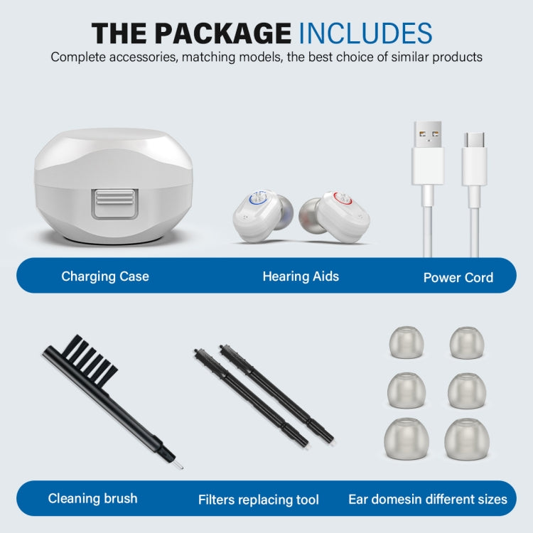 Z-127C TWS Charging Hearing Aid Sound Amplifier Auxiliary Listener Reluova