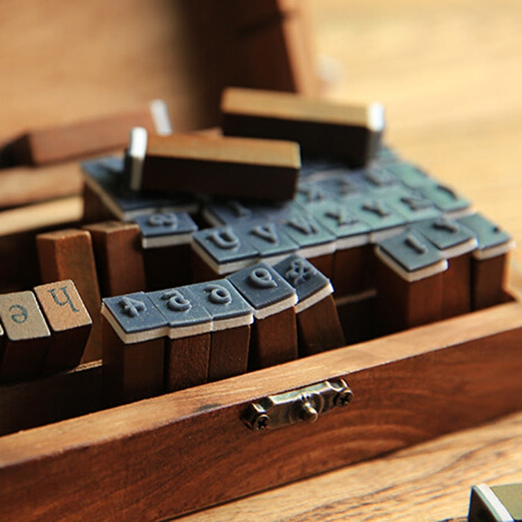 Wooden Numbers + English Letters Seal