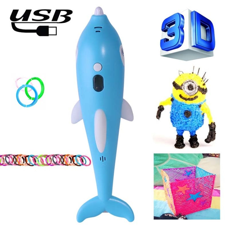 Children 3D Printing Pen Low Temperature Intelligent Screen Display Voice Drawing Pen, Style: Reluova