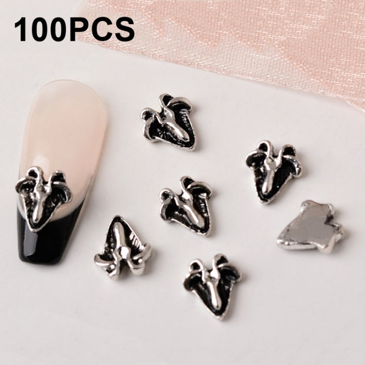 100pcs Nail Crocodile Vintage Alloy Jewelry Nail Metal Accessories, Series 2