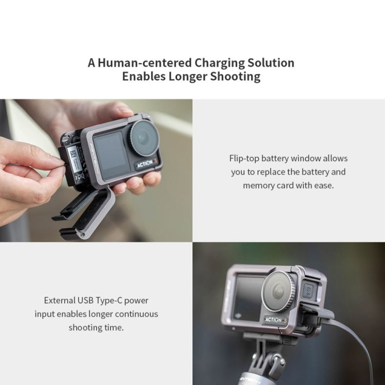 PGYTECH For DJI Osmo Action 3 Aluminum Alloy Camera Housing Shell Expansion Protective Frame My Store