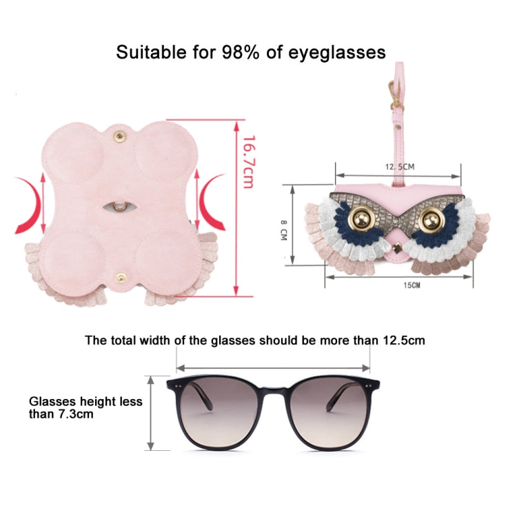 Cute Quirky PU Sunglasses Case Portable Glasses Bag with Hanging Buckle Reluova