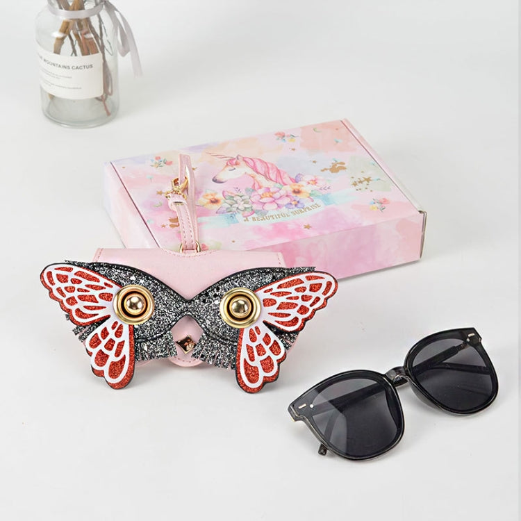 Cute Quirky PU Sunglasses Case Portable Glasses Bag with Hanging Buckle Reluova